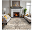 RUUGME Washable 9x12 Area Rugs - Large Rugs for Living Room Stain Resistant Carpet Vintage Rugs for Bedroom with Non Slip Backing Home Decor Floor Decoration Mat (9x12 Beige)