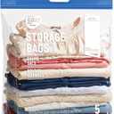 10PCS 5 Gallon Zipper Lock Plastic Bags with Handle and bottom,18"x23"+7",Extra Large Size Reusable Storage Bag with Double Zip for Clothing,Travel,Moving,Beach,BPA-Free,3-Mil Thick