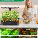 Hydroponics Growing System Kits,Smart Indoor Herb Garden with 24W LED Grow Light Planting Height Adjustablewith,12 Pods Plant Germination Kit,with Quiet Pump, Ideal Gift for All Ages