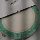 Green Plastic Plates 7.5 Inch Small Dessert Plates, White with Green Rim Disposable Salad Plastic Appetizer Plates for Christmas Weddings Birthday New Year Party