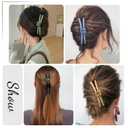 Hold Everything Hair Claw Clips Perfect for Thick and Thin Hair Straight, Wavy and Curly Strong Clip,Non-Slip 7 Colors Double Row Teeth Hair Claw Clips With 52 teeth.
