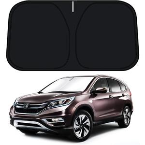 D-Lumina Windshield Sun Shade for Honda CR-V 2012-2016 CRV Accessories, Front Window Sunshade Sun Visor Protector Block UV Rays Heat, Foldable 2 Layers 210T Material