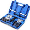 KZINO 14Pcs Bearing Puller Set, 5 Ton Capacity Bearing Splitter Tool Kit w/Case, Pinion Wheel Bearing Removal Kit w/ 2" and 3" Jaws, Heavy Duty Wheel Hub Axle Puller Set, Bearing Splitter Tool Kit