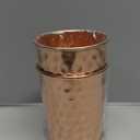 Set of 2 Hammmered Pure Copper Cups For Drinking Water Glasses Tumblers Glass for Ayurveda Health Benefits
