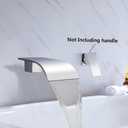 AZOS High Flow Tub Spout, Wall Mounted Waterfall Faucet Fixtures Filler for Bathroom Sink and Tub Shower, Chrome Sprayer