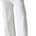 Verdusa Women's Straight Leg Casual Linen Palazzo Pants Spring Outfits Long Trousers with Pockets Large