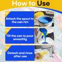 16-Pack Paint Pouring Spout for Universal Bucket, Pint, Quart & Gallon Paint Cans, Reusable Snap-On Paint Can Pour Spout with Anti-Drip Design, Easy to Clean, Fits Metal & Plastic Containers