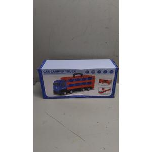 Car Carrier Truck for 3 4 5 6 7 8 Years Old Boys, Large Dump Truck Toy with Lights, Sounds, Blue Toddler Friction Powered Truck Vehicle Toy for Boys Girls Birthday Gifts