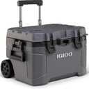 Igloo Trailmate 52Qt Wheeled Cooler, Insulated Hard Shell Ice Chest, Carbonite