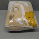 MYSKY HOME Yellow Curtains 90 Inch Long for Bedroom Nursery Curtains for Kids Room Double Layer Curtains for Living Room White Pom Pom Sheer Curtains Grommet Room Darkening Window Panels 52" x 90"