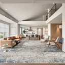 Art&Tuft 9x12 Area Rug, Anti-Slip Backing Abstract Washable Area Rugs 9x12 Living Room, Stain Resistant Rugs for Living Room, Foldable Machine Washable Rug (9'x12', TPR18-Blue)