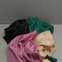 3Pcs Bonnets for Sleeping, Extra Satin Silk Bonnet for Sleeping Women with Tie Band for Curly Hair Jumbo Bonnet Braids (A12-Black+Champagne+Peacock Blue+Hunter Green)