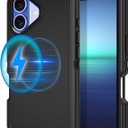 I-HONVA for iPhone 16 Case [Compatible with MagSafe] Shockproof 3-Layer Full Body Protection [Without Screen Protector] Rugged Heavy Duty Cover Case for Apple iPhone 16 6.1",Black