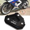 MOWOK Kickstand For Suzuki GSX-R 600 GSX-R 750 GSX-R 1000 R/X GSXR1000 2009-2023 Motorcycle CNC Extension Pad Support Plate Foot Side Stand
