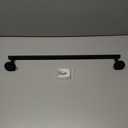 AONEON 24 Inch Bathroom Towel Racks Bath Towel Bars Kitchen Towel Holder Towel Rails Wall Mounted SUS304 Stainless Steel Matte Black AN4001MB-L24