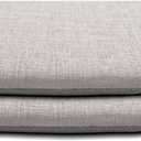 Lifup 2 Pack Chair Cushion Memory Foam Pads, Square Non-Slip Thick Dining Chair Cushions with Ties and Removable Cover for Home Office Restaurant Chair Pads Grey 15 x 14 Inch