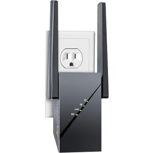 2025 WiFi6 Extender Signal Booster up to 12k+sq.ft and 99 Device, 2400Mbps High-Speed Internet Repeater, 10X Faster Signal Wireless Amplifier with Gigabit Ethernet Port, Mesh WiFi, 1-Tap Setup