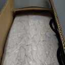 HIGOGOGO Round Stuffed Pouf Ottoman, Corduroy Poufs with Foam Chunk Filling, Furry and Fluffy Pouf Foot Stool Storage Ottoman, 26 X 18 Floor Poufs Foot Rest for Living Room, Beige