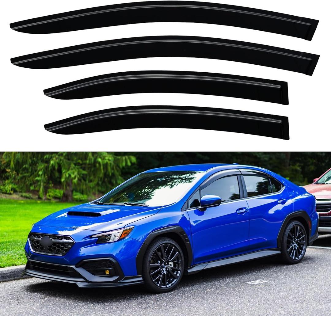 Window Visors Rain Guards for 2022 2023 2024 2025 2026 Subaru WRX, Out-Channel Window Vent Wind Deflectors Visors Shades for 22 23 24 25 26 Subaru WRX Premium Limited GT