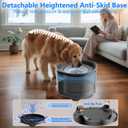 5.5L No Spill Water Bowl for Dogs, 1.45Gallon No Splash Large Dog Water Bowl with Floating Disk, Spill Proof Slow Drinking Dog Bowl for Messy Drinkers and Senior Dogs Indoor/Outdoor Use Gray