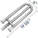 Kalomo 19Grill Burners Radiant Tray Ceramic Rods for DCS Grill 27DBQR, DCS 36 BGB36-BQARL, DCS 48 BGB48-BQARL, DCS 30 BGB30-BQRN, Charmglow 810-8905-S, Stainless Steel Cook Grill Replacement Parts