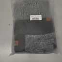 Winter Hats Scarf Set for Men Touchscreen Gloves Warm Knit Beanie Hat Scarves with Fleece Lined Cap (Gray)