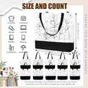 10 Set Pre Drawn Canvas Bags Set Paint and Sip Kit for Adults Painting DIY Tote Bags Making Kit with Paintbrushes, Paints, Apron, Palette for Painting DIY Party Women Adults