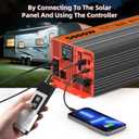 5000W Pure Sine Wave Inverter, Car Power Inverter 24V to 120V with Dual AC and 20A Socket, 18W+18W USB, 100W+30W Type-C, Surge 10000W, Remote Controller
