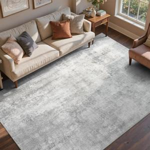 6x9 Ft Large Area Rugs for Living Room, Soft Non-Slip Washable Rugs Modern Abstract Pattern Carpet for Bedroom Indoor Floor Nursery Home Decor (Grey)