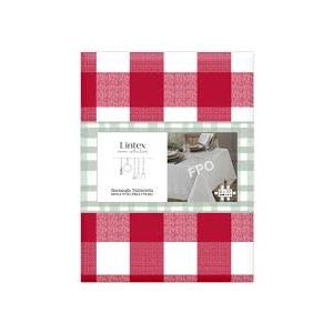 Lintex Home Collection Rectangle Farmhouse Checker Vinyl Tablecloth, 52 x 70 in 