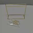 TOYANDONA Mini Doll Garment Rack with Hangers Set - Golden Mini Clothes Rack 10pcs Miniature Metal Doll Clothes Hangers for Bjd Clothing Storage & Display, 5.9 inch x4.7 inch