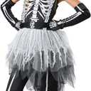 Seasons Halloween Girls Ghostly Skeleton Costume (L(10-12))