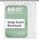 54x78 Inch Stall Shower Curtain/Liner 8G Heavy Duty Clear PEVA, 3 Bottom Magnets, Waterproof, PVC Free, Metal Grommets