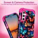 Hocase for Samsung Galaxy S24 FE Case, Flying Butterflies