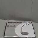 Drdefi 10X Magnifying Glass with Light and Stand, 5 Color Modes Stepless Dimmable Flexible Gooseneck Magnifying Desk Lamp, LED Lighted Magnifier Hands Free for Close Work Craft Reading Painting Hobby (Black)