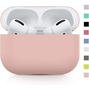 2024 Upgradation Silicon Cover Skin Compatible with Airpods Pro Ultra-Thin Soft Case Protection No Keychain (Pink)