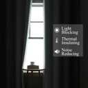 Estelar Textiler Full Room Darkening Greyish White and Grey Blackout Curtains 72 Inch Length 2 Panels Set, Ombre Thermal Insulated Full Light Blocking Grommet Gray Blackout Drapes for Bedroom, 52Wx72L