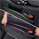2PCS Car Seat Gap Filler Organizer,Soft Car Gap Filler Organizer for Filling Gaps with Storage Slots,Versatile Cars Seat Gaps Fillers Strip Cars Interior Accessories