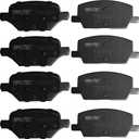 SIPAUTEC-Front & Rear Carbon Fiber Ceramic Brake Pads Compatible with Buick Encore 2018-2022,Chevrolet Trax 2018-2022 | OEM Fitment | Low Noise | Dust Free | 8 Brake Pads