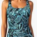 Aqua Eve Tankini Tops for Women Swimwear Top Only Tummy Control Bathing Suit Top No Bottom XXL