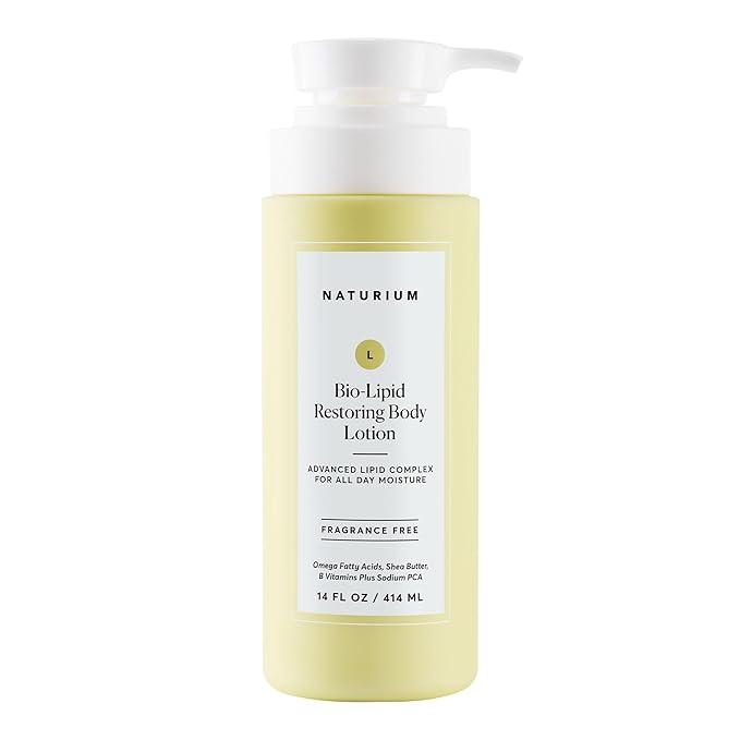 Naturium BioLipid Restoring Moisturizing Body Lotion with Shea Butter, Fragrance Free, 14 oz