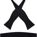 S.H. Churchill & Co. Men's Self Tie Bow Tie and Cummerbund Set for Wedding, Prom, Formal Event (Black)