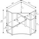 Furinno TURN-N-TUBE Desk, Gaming Desk with Shelves, Corner Computer Desk with Shelves, Office Desk, Space Saving, For Home Office, Bedroom, Espresso