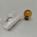 2 Pcs Lamp Finials, Ball Shaped Tawny Crystal Glass with Bronze Finish Screw Knob Base for Lamp Shade Top Cap, Decoration Accessories for Table and Floor Lamps (2 Inches Tall) (Antique ORB)