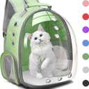 Henkelion Travel Backpack Bubble Carrying Bag for Small Medium Dogs Cats, Space Capsule Pet Carrier Dog for Hiking, Airline Approved - Green