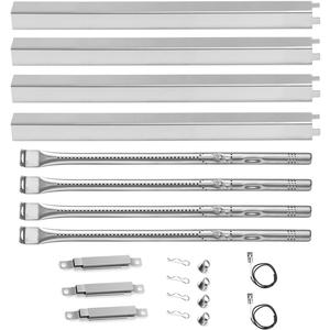 Grill Rplacement Parts for Charbroil Performance 4 Burner 463365021 463365522 463352521, 5 Burner 463448021, 4-Burner 463366022, G325-0002-W1 Heat Plate, G327-2100-W1 Burner, Igniter, Crossover Tube (4 Burner)