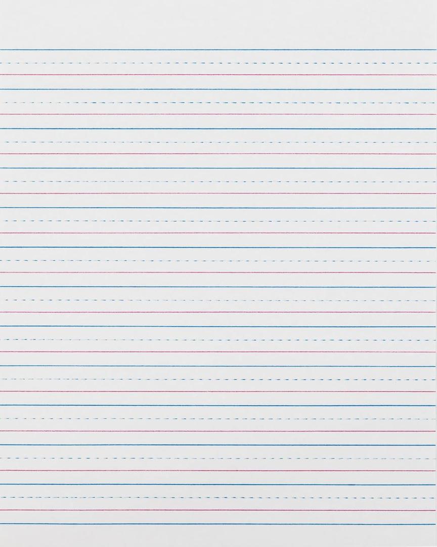 Zaner-Bloser Broken Midline Sulphite Paper, 500 Sheet, Ruled, 10.50-inch x 8-inch, 500/Pack, White PaperPACZP2413