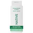 Native Body Wash Contains Naturally Derived Ingredients | For Women & Men, Sulfate, Paraben, & Dye Free Leaving Skin Soft and Hydrated | Eucalyptus & Mint 18 oz