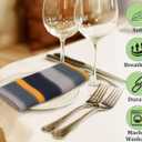 RUVANTI Cloth Napkins Set of 12 Cotton 100%, 18x18 Inches Napkins Cloth Washable, Soft, Absorbent. Cotton Napkins for Parties, Christmas, Thanksgiving, Weddings, Dinner Napkins Cloth - Stripes