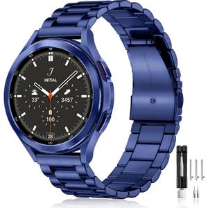 Lerobo Stainless Steel Band Compatible with Samsung Galaxy Watch 8 7 6 5 4 FE 40mm 44mm 45mm/Galaxy Watch 8 Classic 6 4 Classic 43mm 47mm 42mm 46mm, 20mm Metal Replacement Band for Men Women (Blue) Lerobo Stainless Steel Band Compatible with Samsung Galaxy Watch 8 7 6 5 4 FE 40mm 44mm 45mm/Galaxy Watch 8 Classic 6 4 Classic 43mm 47mm 42mm 46mm, 20mm Metal Replacement Band for Men Women (Blue)